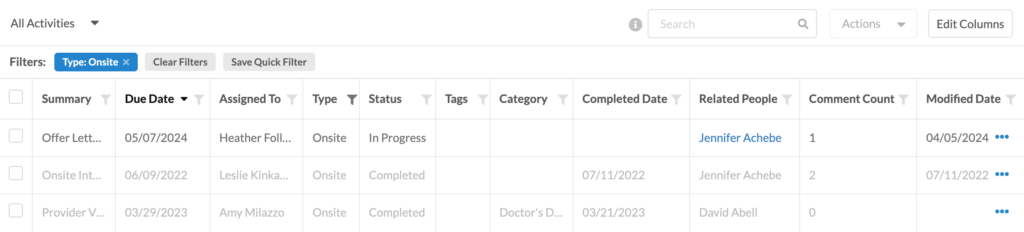Activity Custom Types | Marketware.com
