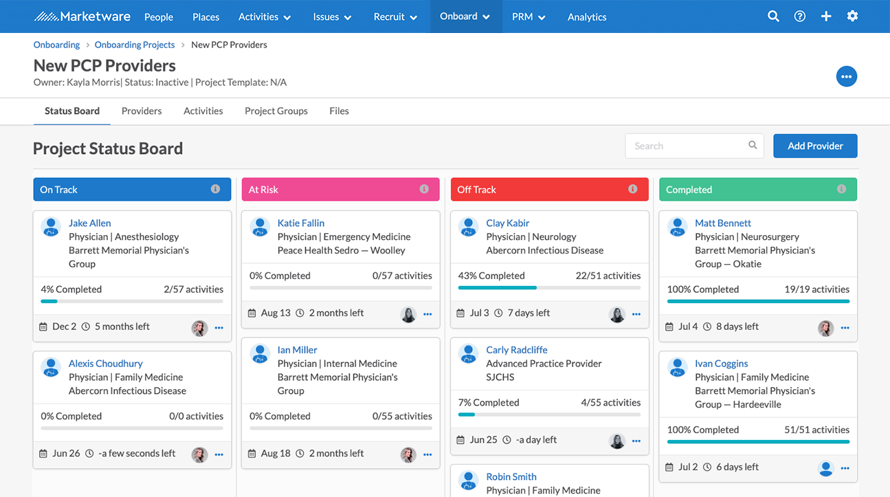 Use Onboarding Projects to Customize & Streamline Your Process